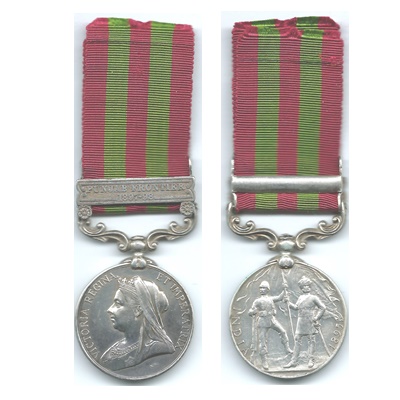 India Medal - Punjab Frontier 1897-98 - Lance Niak Bazar